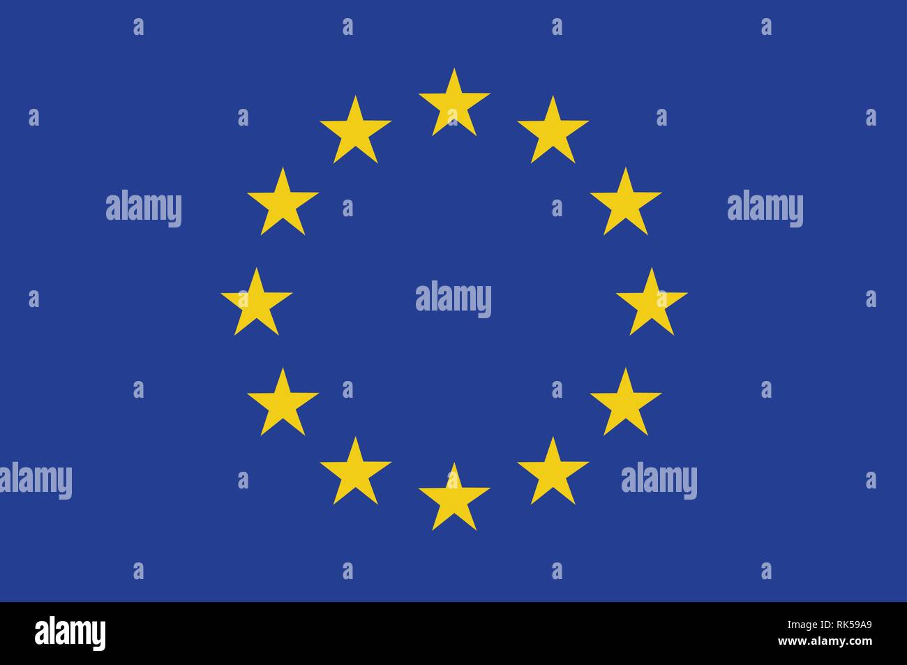 Vector illustration European Union flag icon isolated on white ...