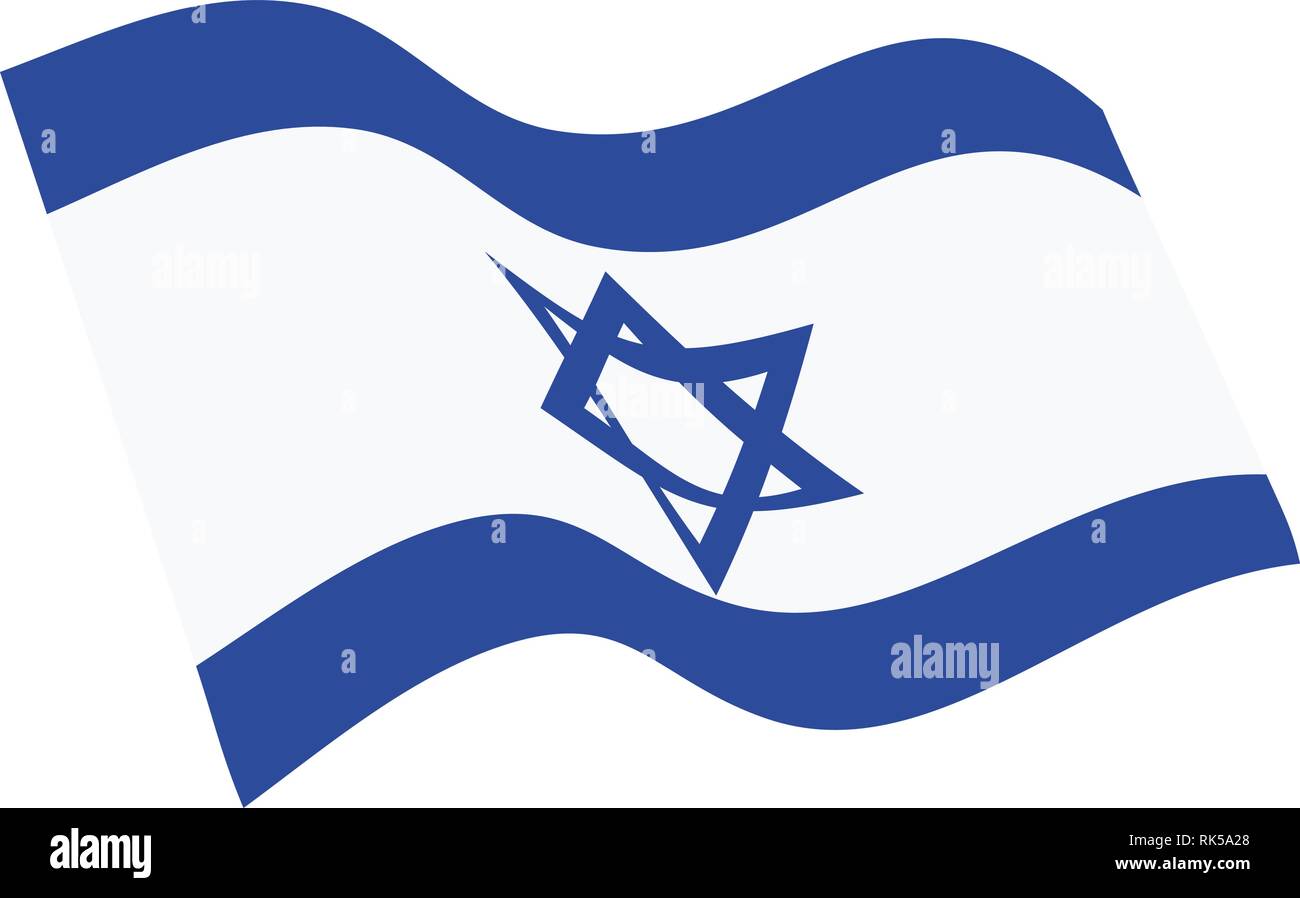 Flag of State of Israel. Waving flag Stock Vector Image & Art - Alamy