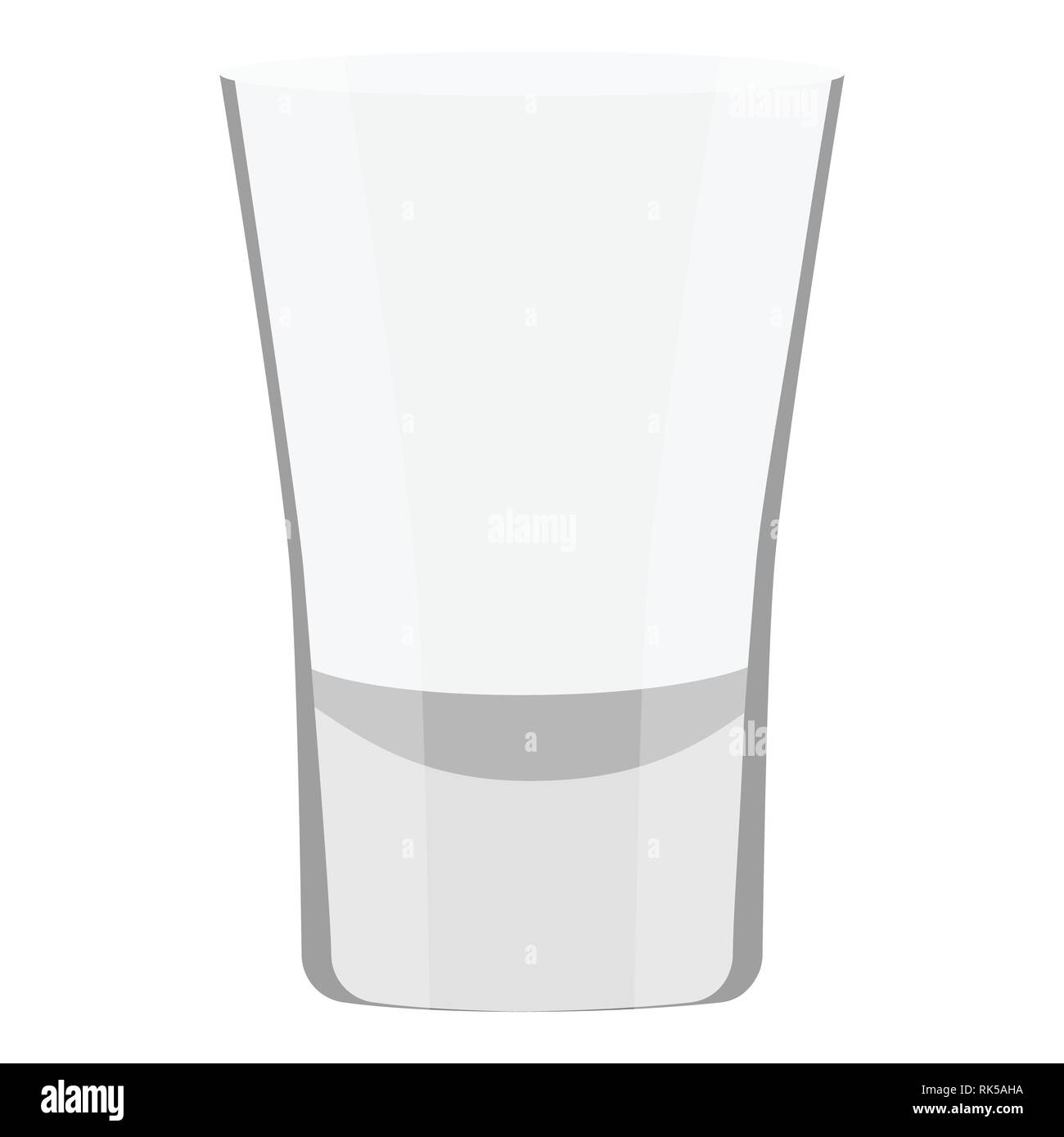 Vector illustration shot glass empty isolated on white background Stock