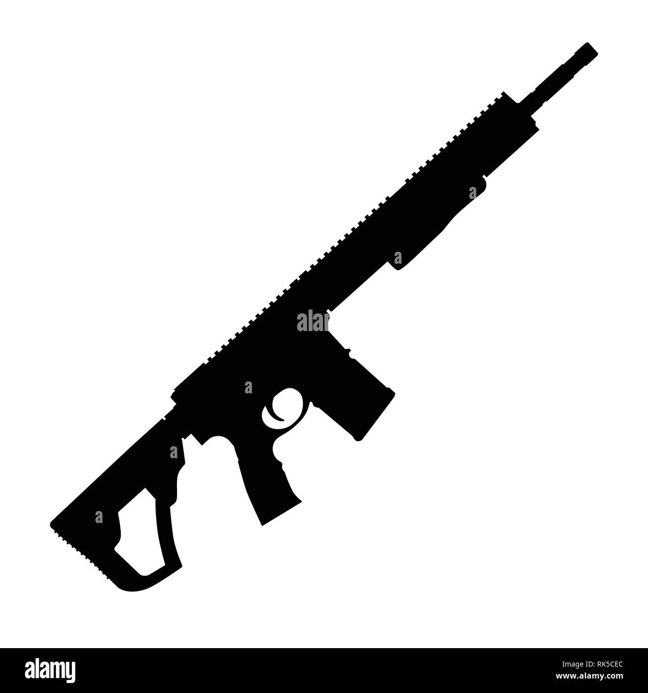 Vector illustration of an assault rifle icon. Automatic fire rifle Stock  Vector Image & Art - Alamy