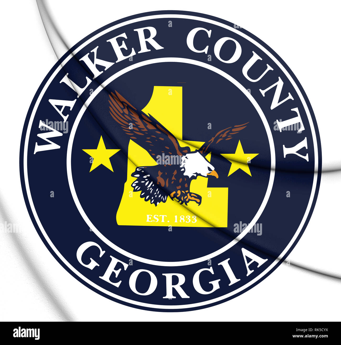 3D Seal of Walker County (Georgia), USA. 3D Illustration. Stock Photo