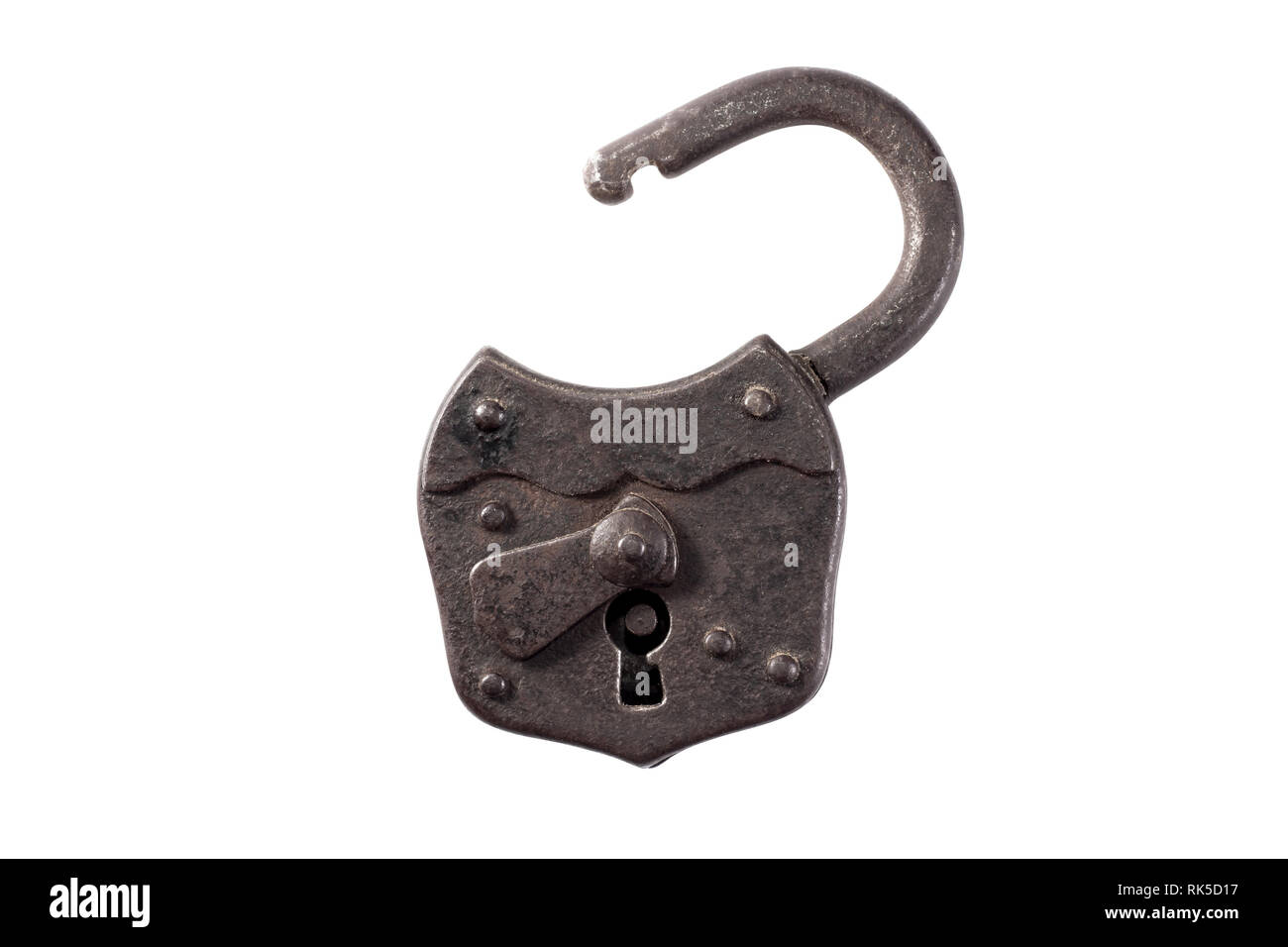 Old padlock on a white with clipping path Stock Photo - Alamy
