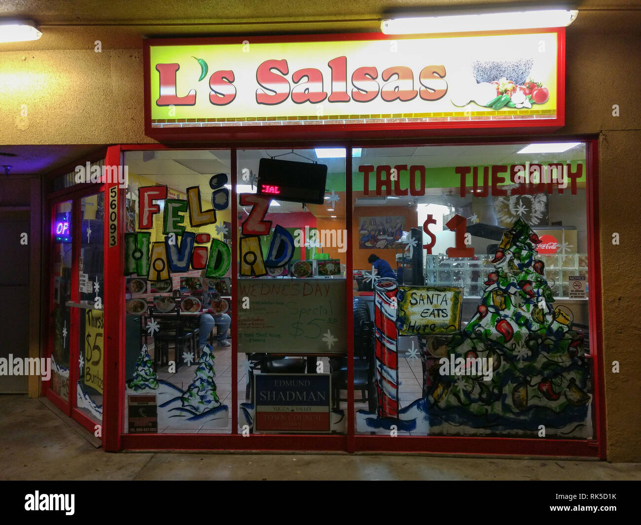 L's Salsas Mexican restaurant Stock Photo