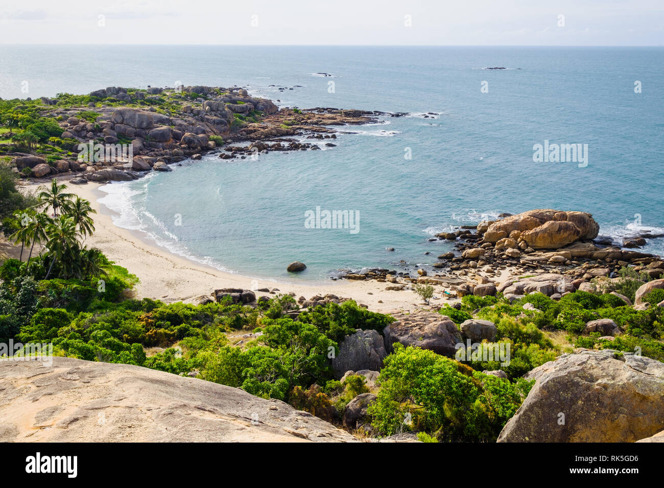 Overlooking Horseshoe Bay in Bowen, Queensland, Australia Stock Photo