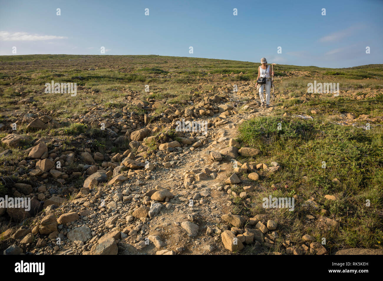 Mature Woman Hill Walking High Resolution Stock Photography and Images ...