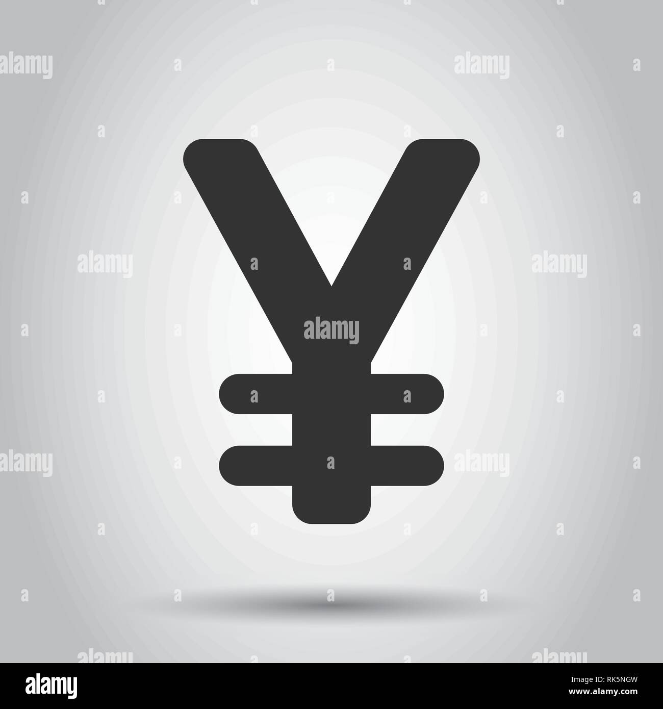 Yen, yuan money currency vector icon in flat style. Yen symbol ...