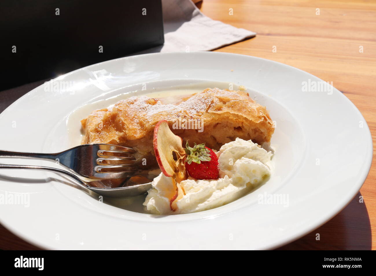 Apfelstrudel Stock Photo