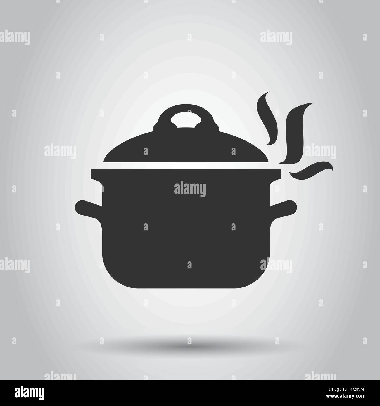 Kitchen pot. Boiling saucepan. Cooking pot with smoke in style of old  engraving. Sketch vector illustration Stock Vector Image & Art - Alamy