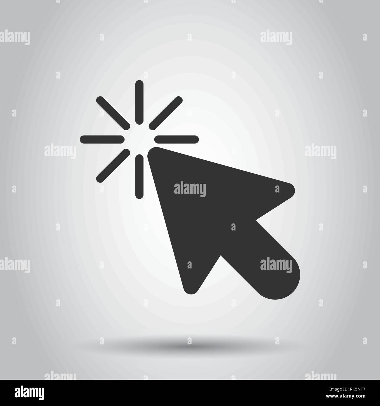 Computer mouse cursor icon in flat style. Arrow cursor vector ...