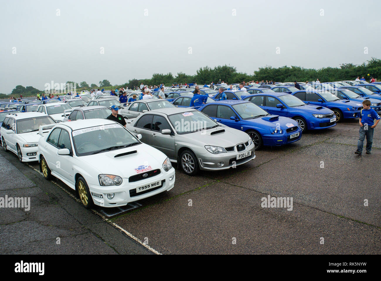 McRae Gathering of Subaru Imprezas. Near the anniversary of the death