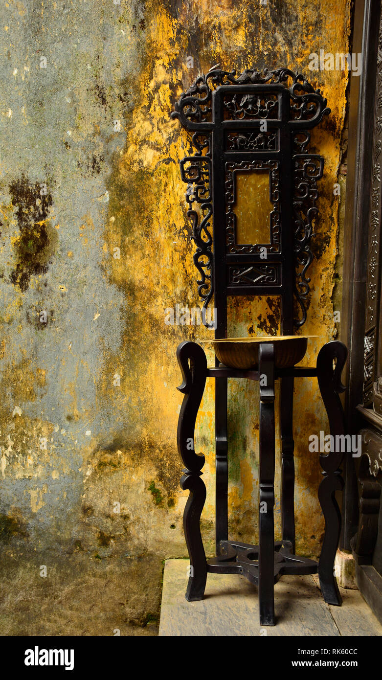 A wall in the historic UNESCO listed central Vietnamese town of Hoi An