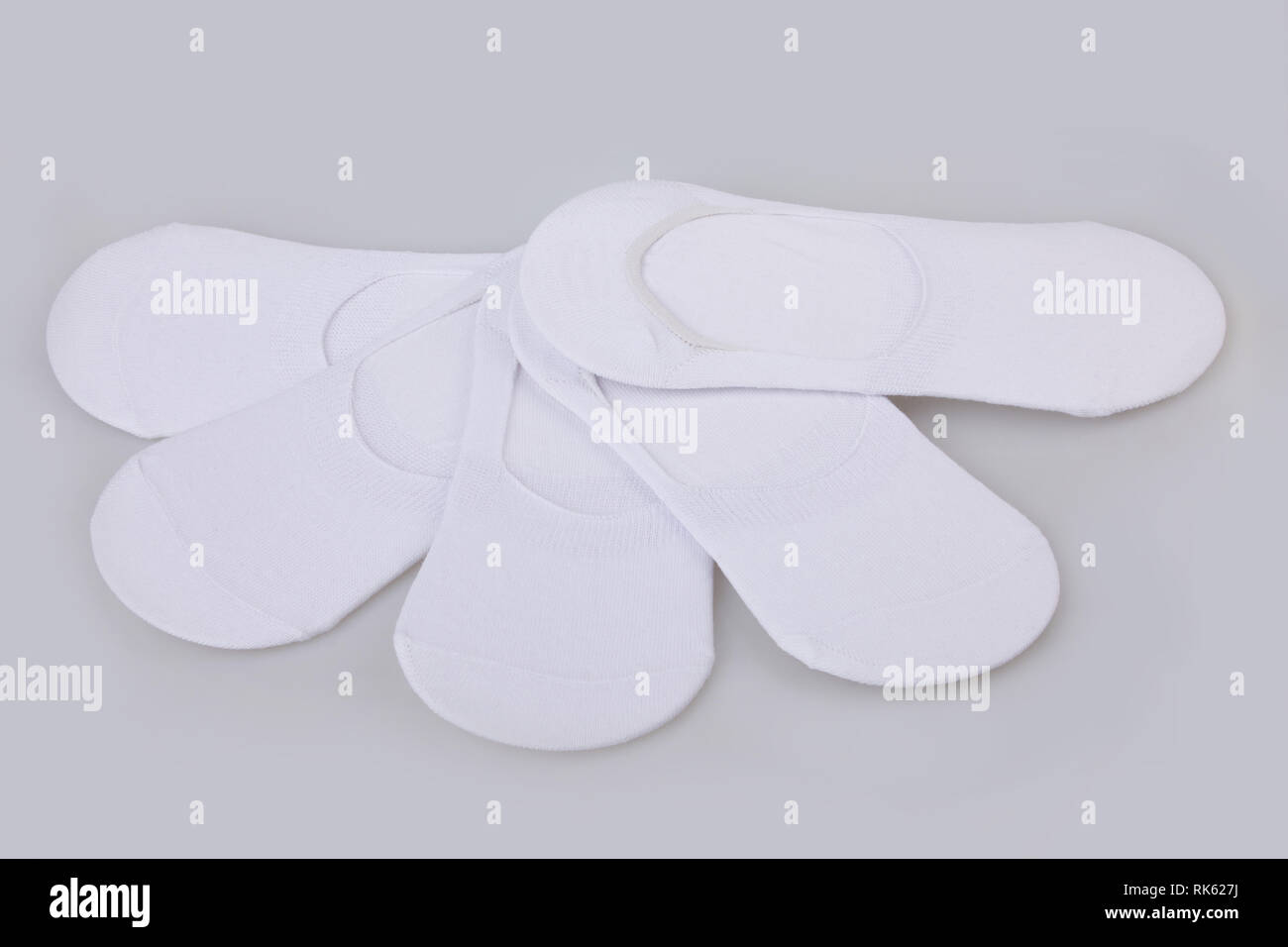 Short white socks isolated on white background Stock Photo Alamy