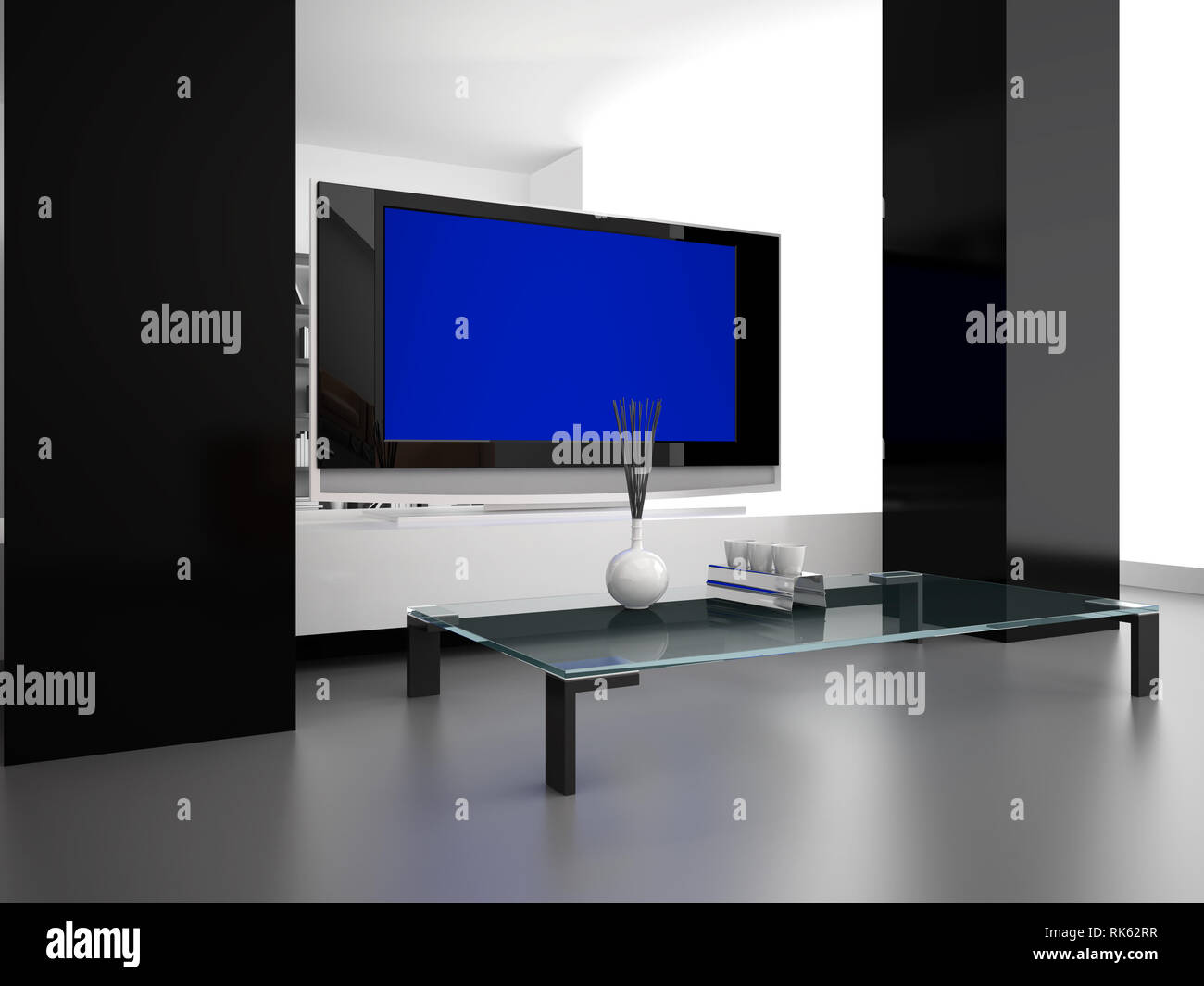High resolution image interior. 3d illustration modern interior. Living ...
