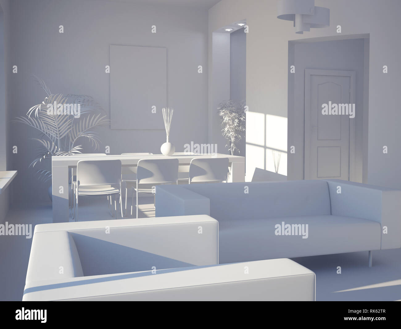 High resolution image interior. 3d illustration modern interior Stock ...