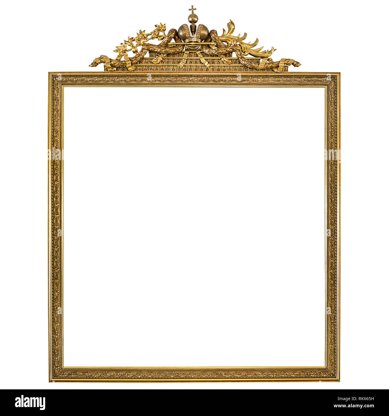 Antique gold frame isolated on the white background Stock Photo Alamy