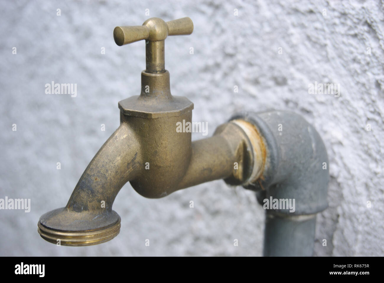 An old tap to pump groundwater Stock Photo