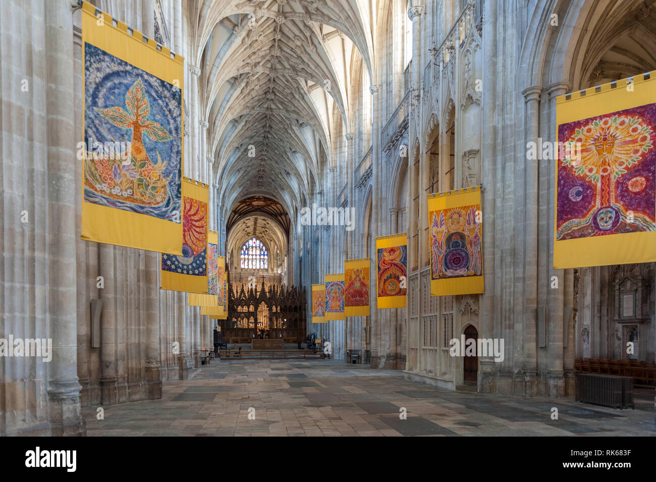 Banners In The Cathedral Stock Photos Banners In The