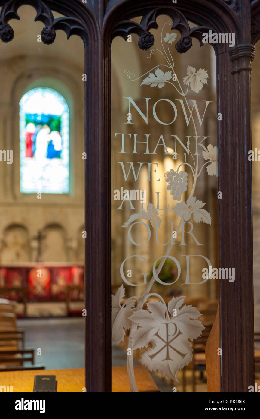 Interior Of Winchester Cathedral Hampshire England With