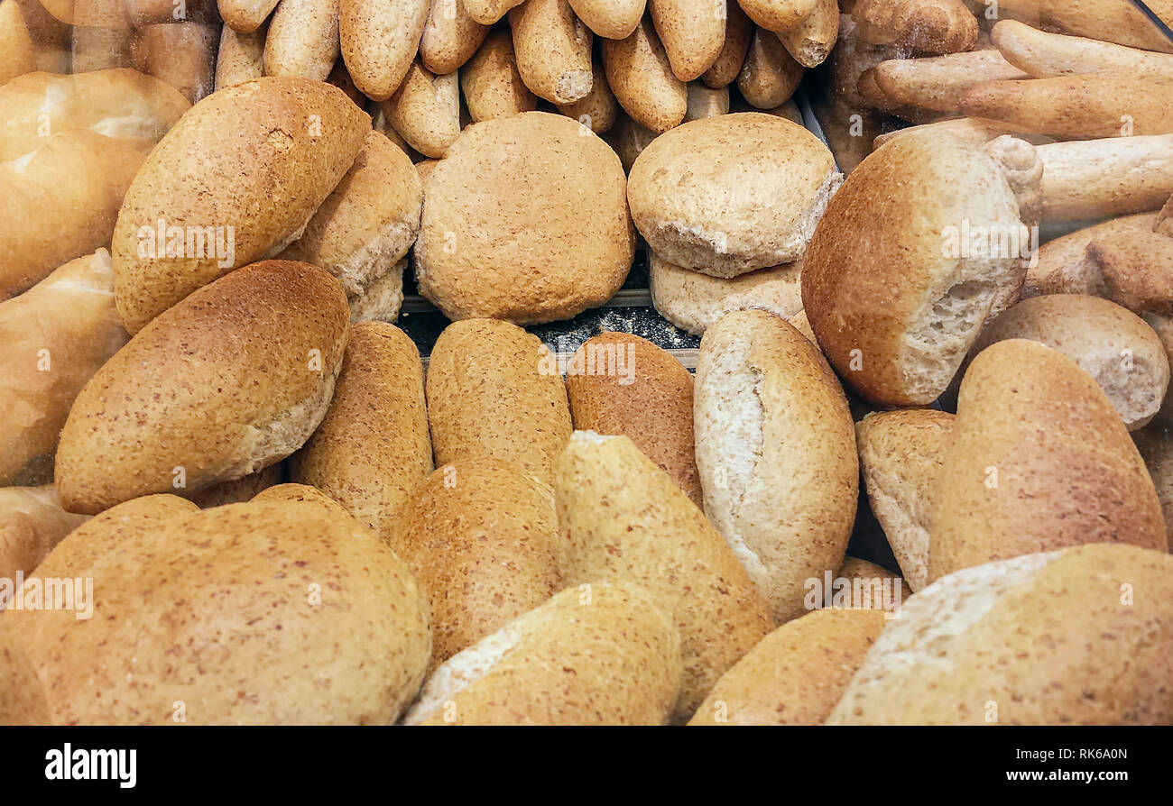 Bread basket close up Stock Photo Alamy
