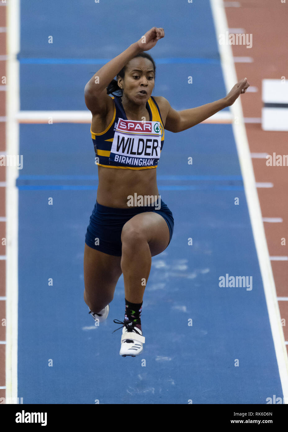 Birmingham, UK. 9th Feb 2019. Allison Wilder in Women Triple Jump