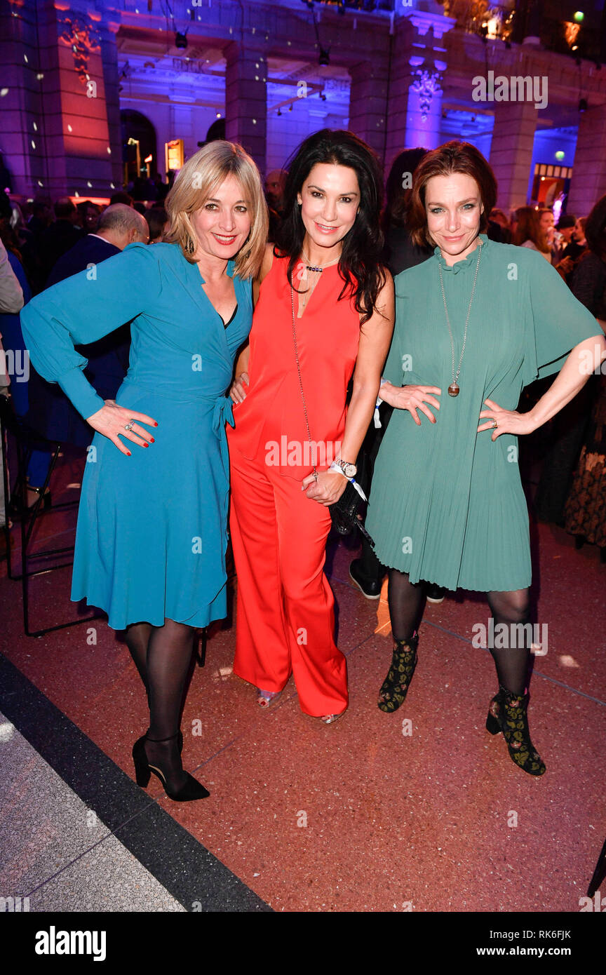 Katharina Abt, Mariella Ahrens and Aglaia Szyszkowitz at the ARD Blue Hour during the Berlinale 2019 in the Museum of Communication. Berlin, 08.02.2019 | usage worldwide Stock Photo