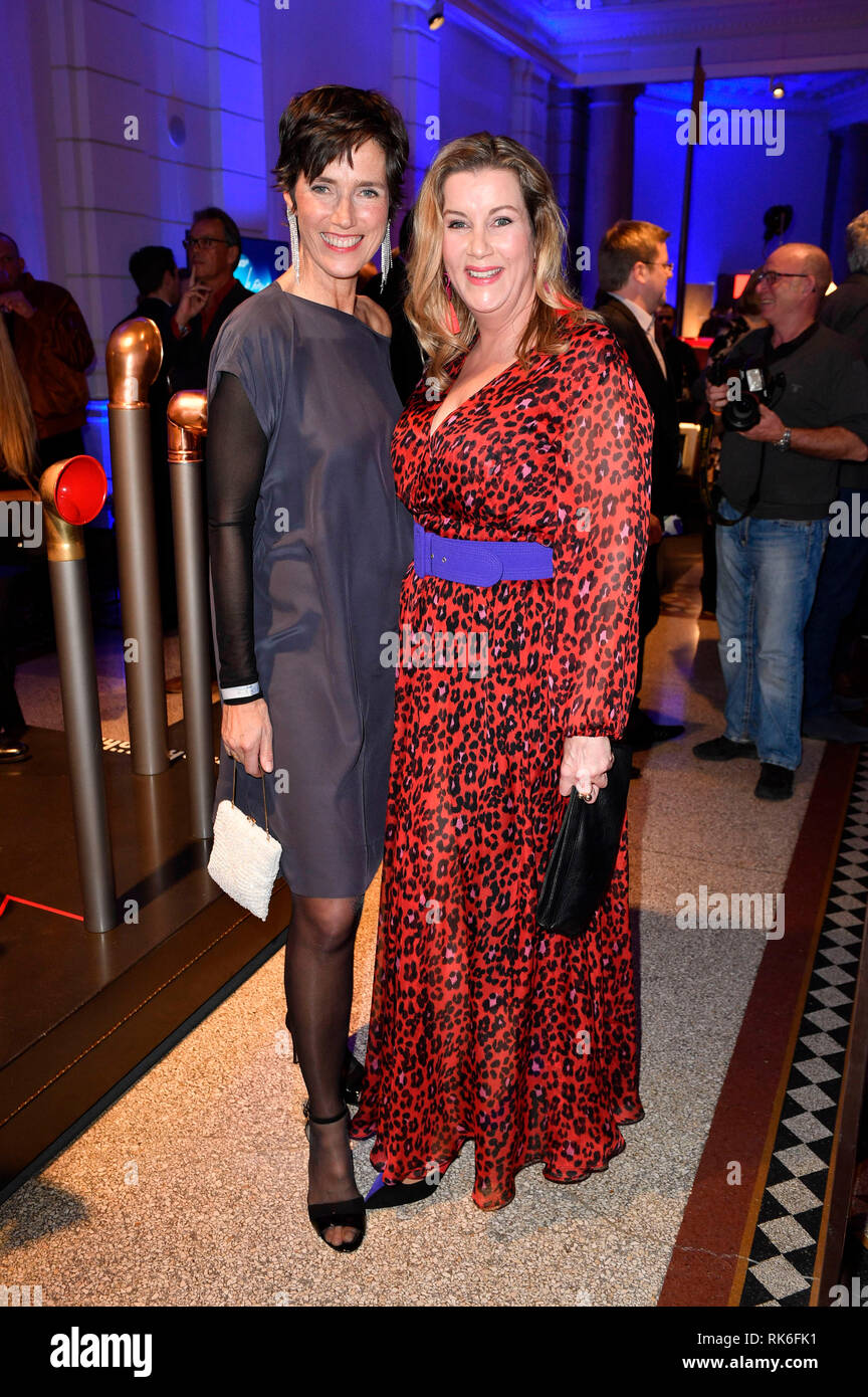 Julia Bremermann and Alexa Maria Surholt at the ARD Blue Hour during the Berlinale 2019 in the Museum of Communication. Berlin, 08.02.2019 | usage worldwide Stock Photo