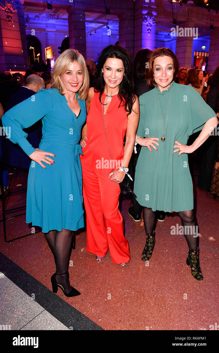 Katharina Abt, Mariella Ahrens and Aglaia Szyszkowitz at the ARD Blue Hour during the Berlinale 2019 in the Museum of Communication. Berlin, 08.02.2019 | usage worldwide Stock Photo