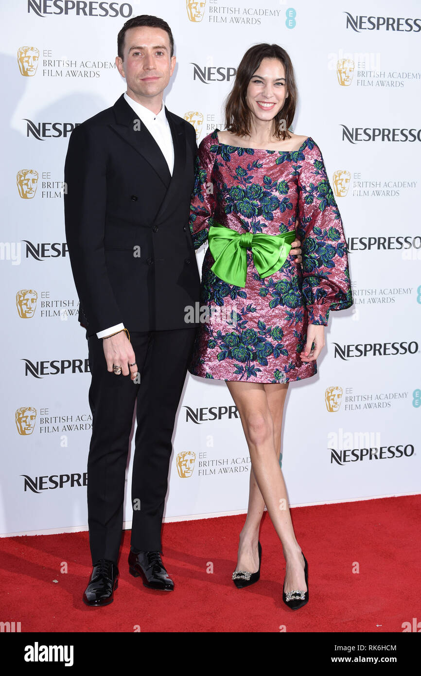 London, UK. February 09, 2019: Nick Grimshaw and Alexa Chung arriving for the 2019 BAFTA Film Awards Nominees Party at Kensington Palace, London. Picture: Steve Vas/Featureflash Credit: Paul Smith/Alamy Live News Stock Photo