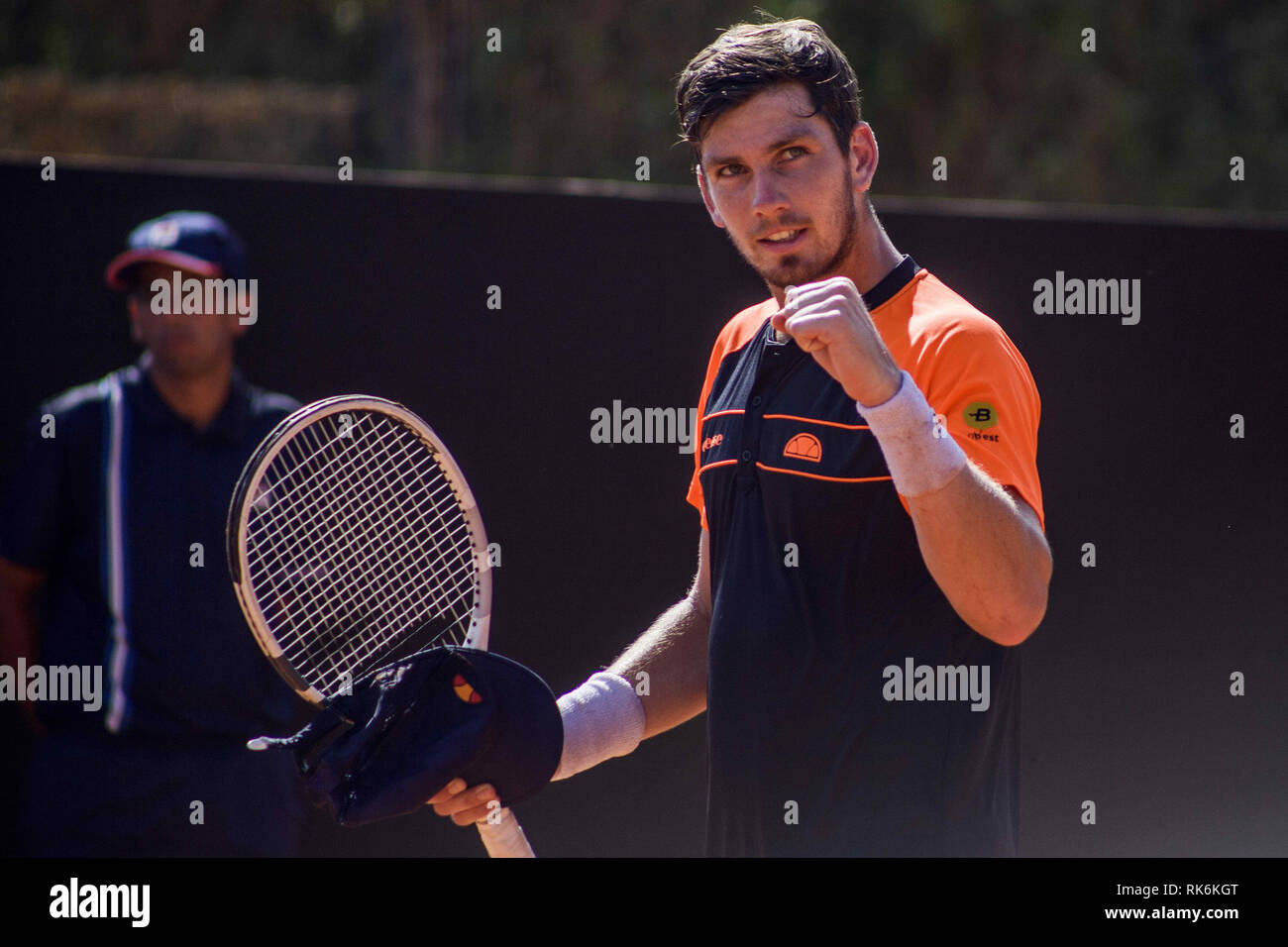 Buenos Aires, Federal Capital, Argentina. 9th Feb, 2019. Argentina Open started its 2019 version, this Saturday, with the first qualy matches and the draw of the main draw. From 11 in the morning, the preliminary phase began.In the field 2, after the triumph of the Brazilian Rogerio Dutra Silva before the Norwegian Casper Ruud made debut the maximum favorite, the British Cameron Norrie who had to appeal to all his resources to seal the victory before Andrej Martin, of Slovakia, by a strenuous 6 -4, 4-6 and 7-5.In the picture the British Cameron Norrie. (Credit Image: © Roberto Almeida Stock Photo