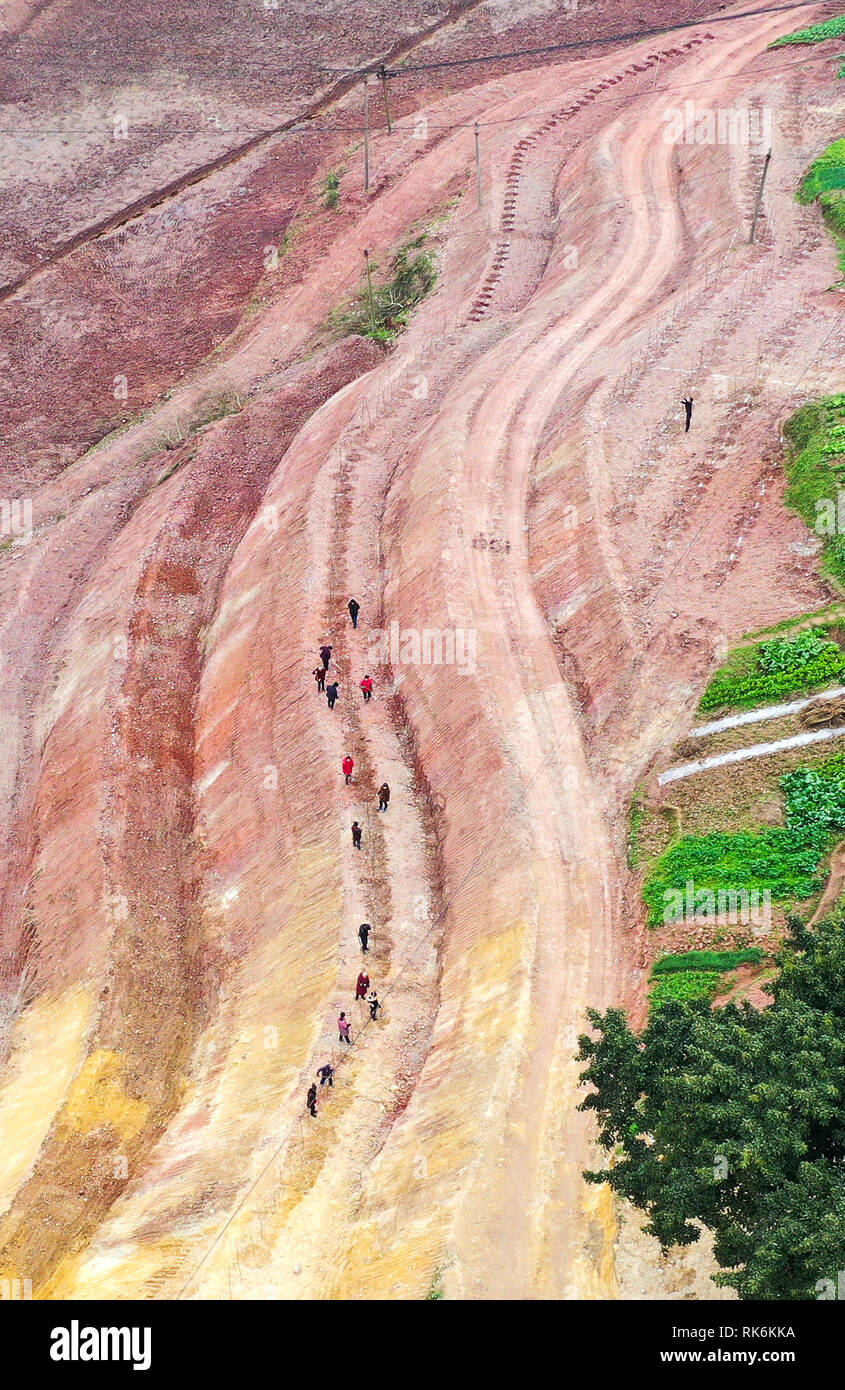 Huaying, Huaying, China. 10th Feb, 2019. Huaying, CHINA-Peasants turn ...
