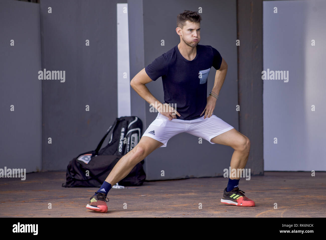 Buenos Aires, Federal Capital, Argentina. 9th Feb, 2019. Training of the Austrian Dominic Thiem Credit: Roberto Almeida Aveledo/ZUMA Wire/Alamy Live News Stock Photo