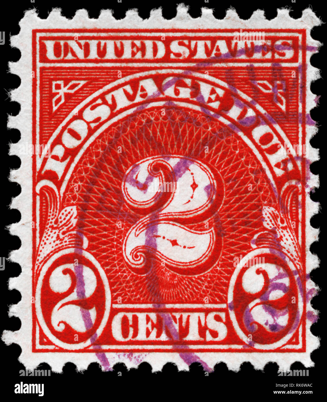 USA - CIRCA 1930: A Stamp printed in USA shows the Stamp with denomination 2c value, circa 1930 Stock Photo