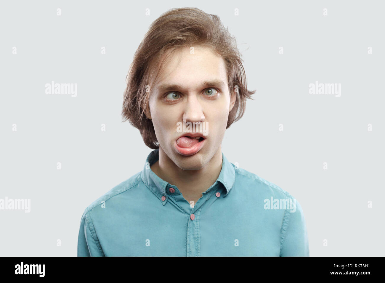 Portrait funny crossed eyed man hi-res stock photography and images - Alamy