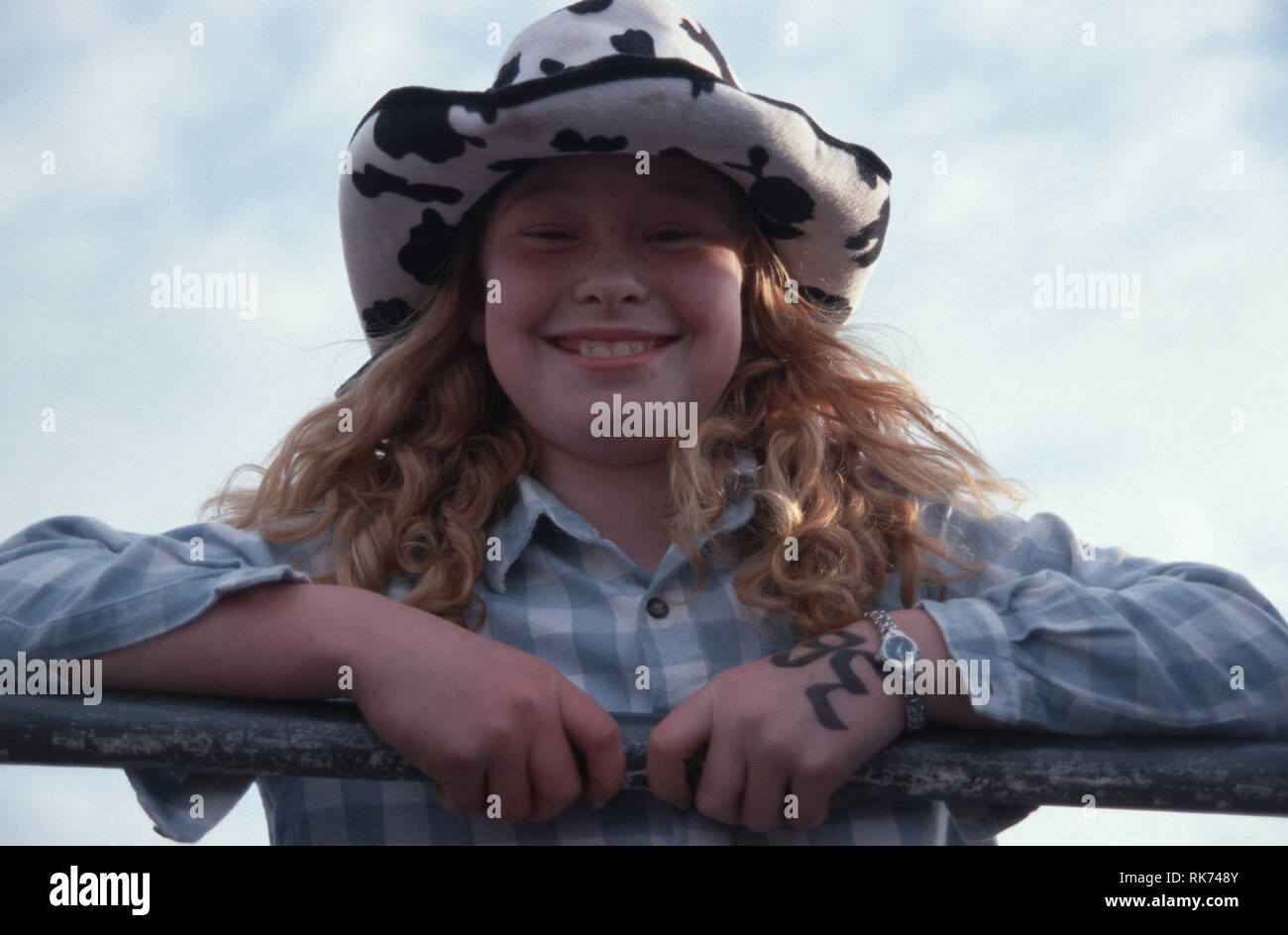 The winner of the Kiddies' bull riding competition at South Rianan Bull ...