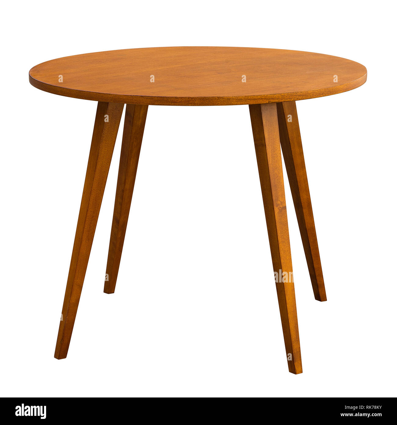 The round table in the style of the sixties, isolated on white