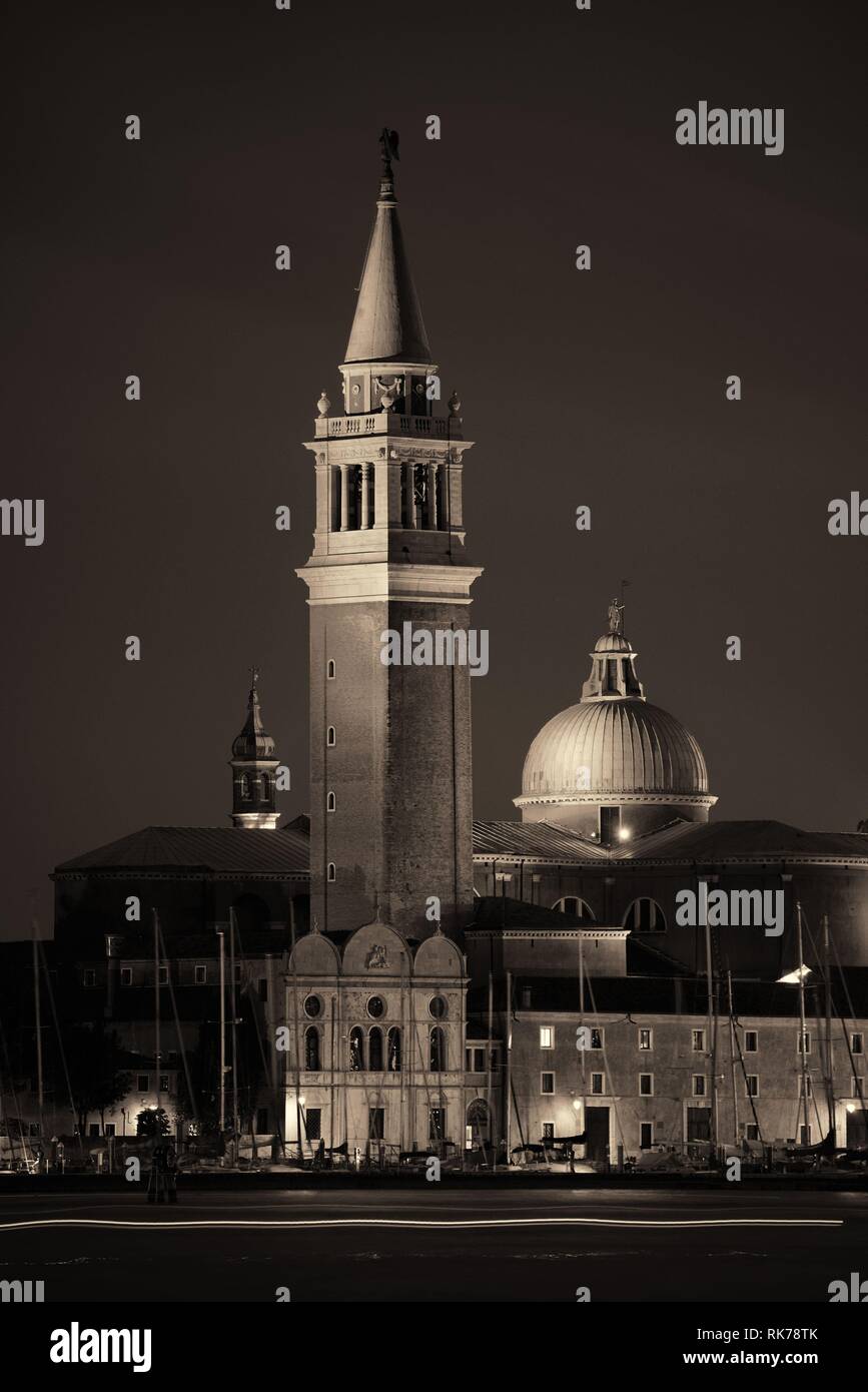 San Giorgio Maggiore church at night in Venice, Italy Stock Photo - Alamy