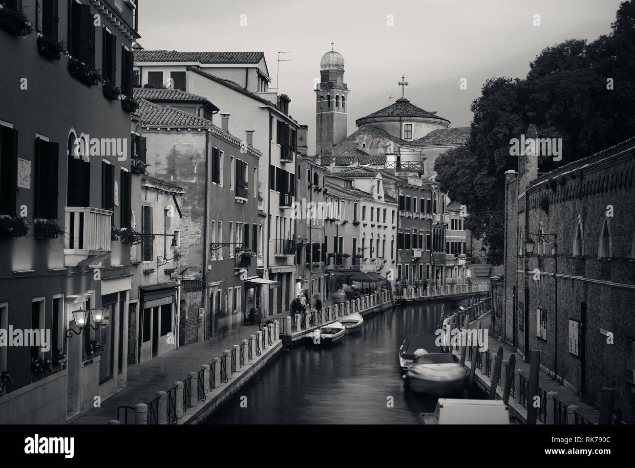 Venice canal view with historical buildings. Italy Stock Photo - Alamy