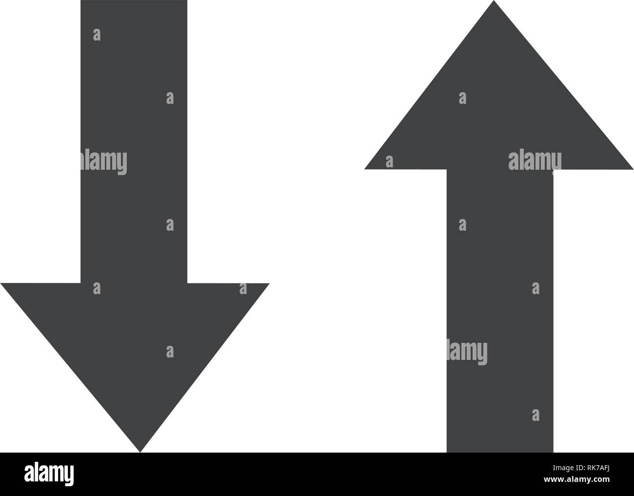 Arrows side up symbol Cut Out Stock Images & Pictures - Alamy