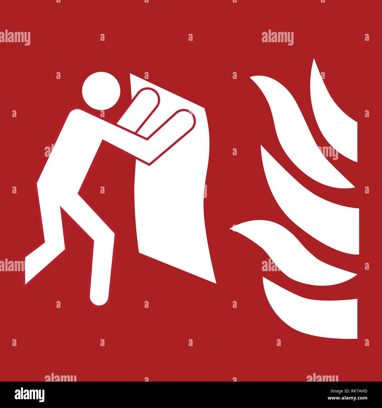 Safety sign fire blanket location sign vector sticker Stock Vector Image & Art Alamy