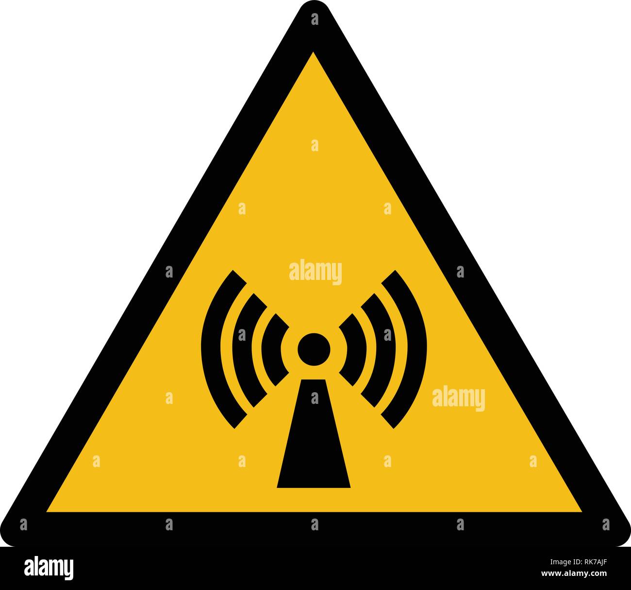 Warning sign vector - non ionizing radiation Stock Vector