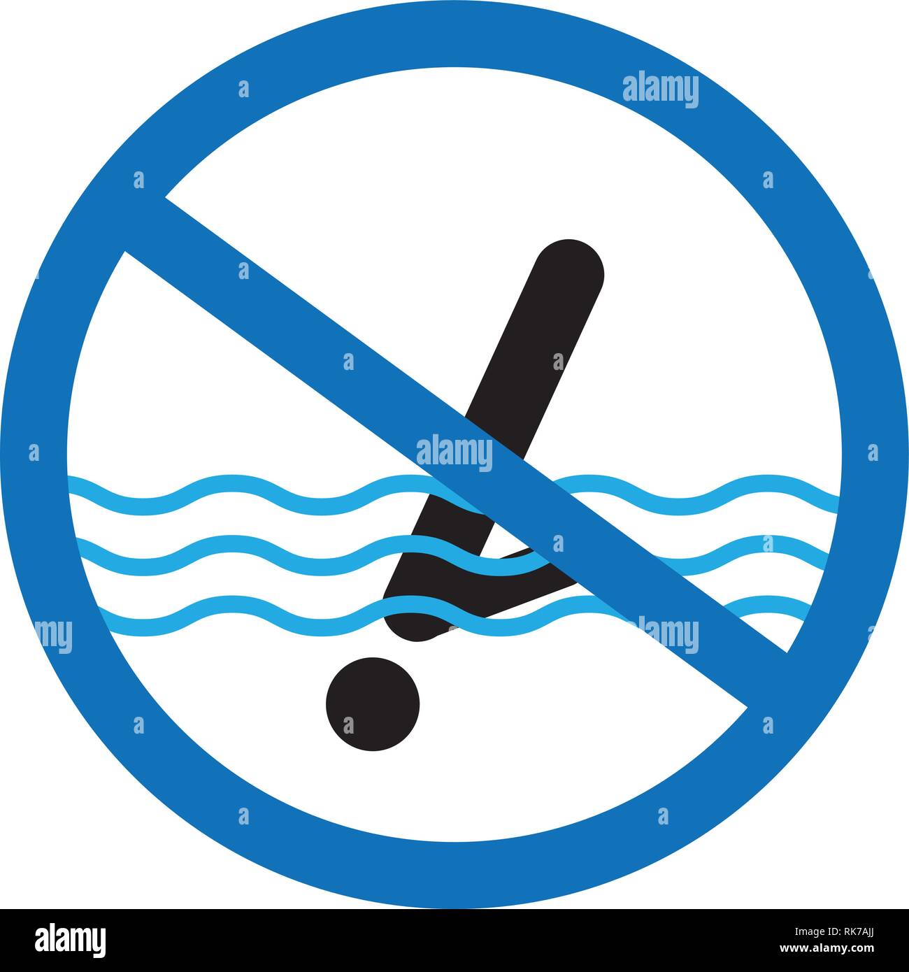 No diving sign. Vector prohibition symbol Stock Vector Image & Art - Alamy