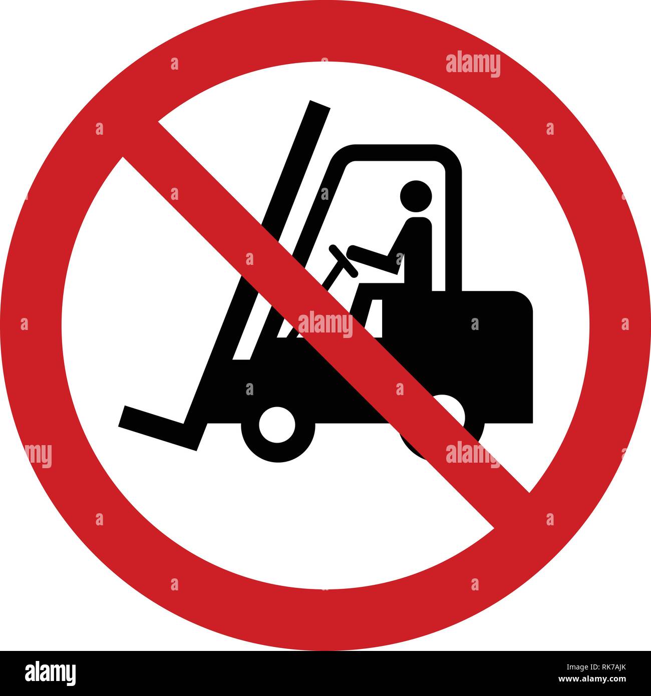 Forklift prohibited sign hires stock photography and images Alamy