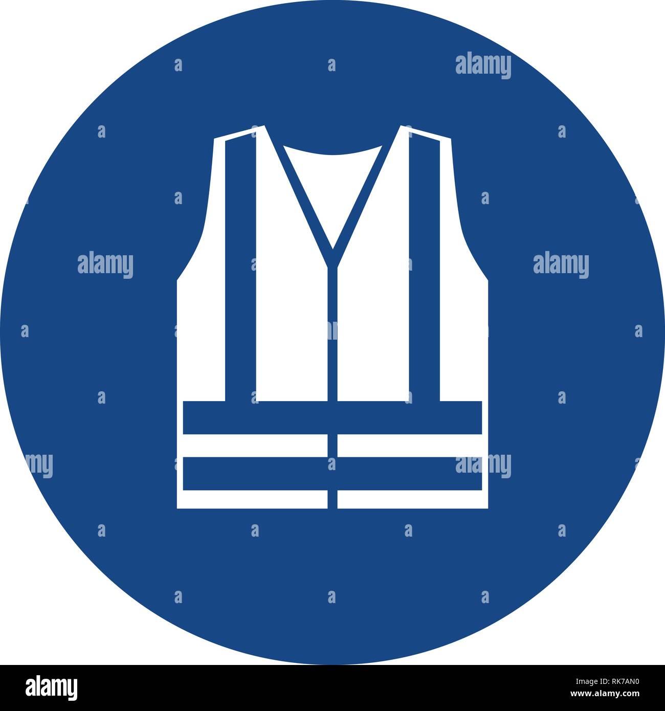 Mandatory sign vector Wear high visibility clothing, workwear symbol, label, sticker. High