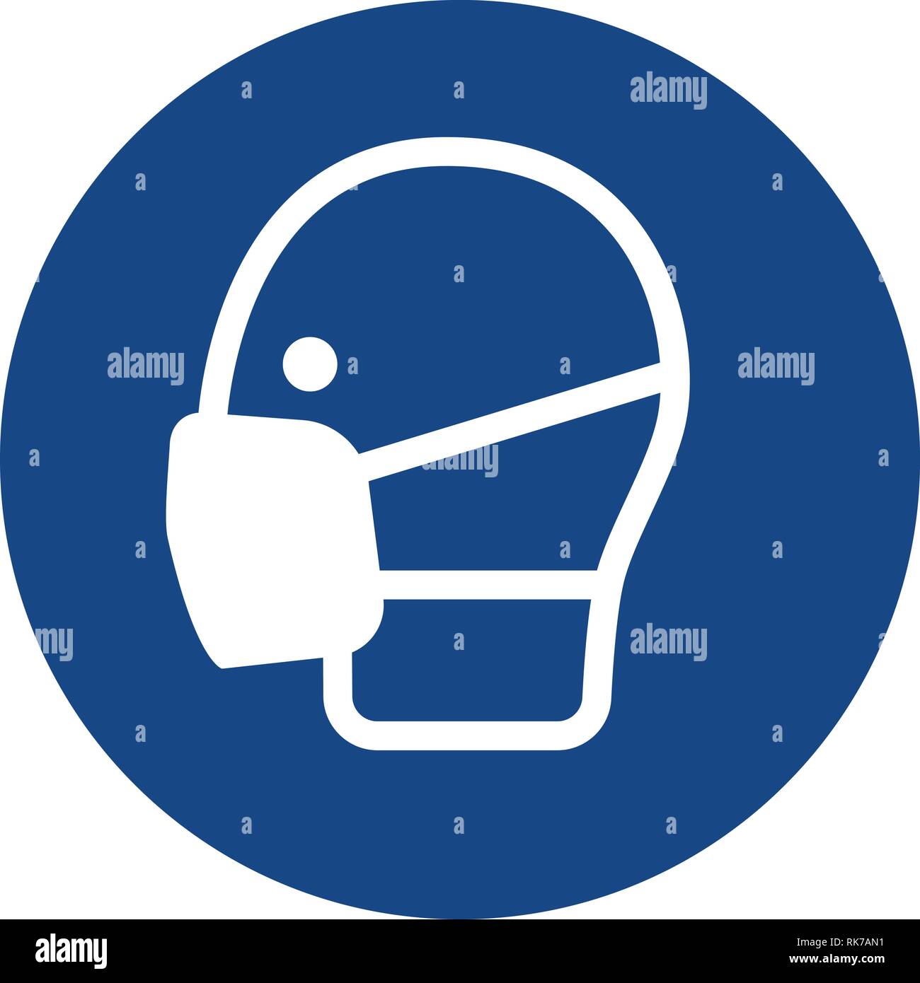 Mandatory sign vector Safety face mask must be worn, safety