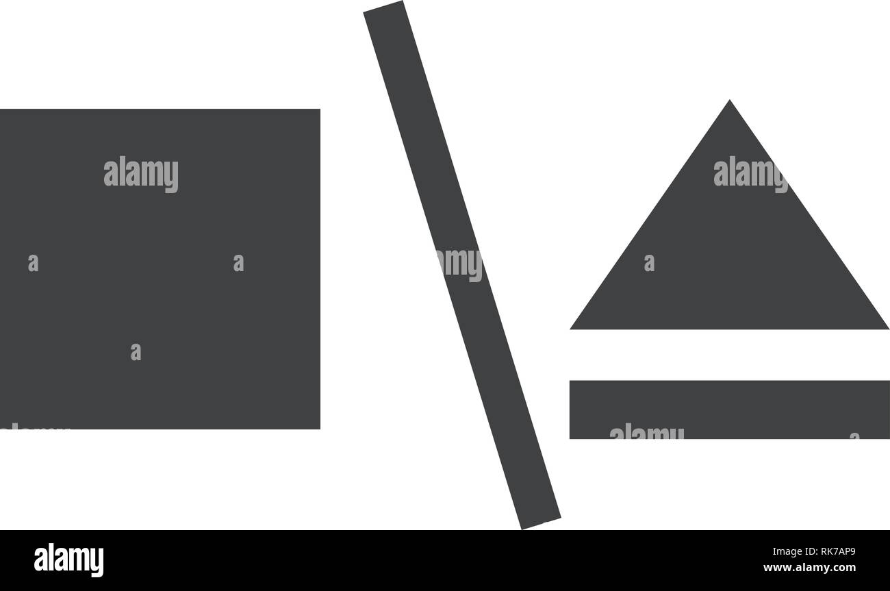 Simple flat vector icons stop and eject button. Eject and stop sign, symbol Stock Vector
