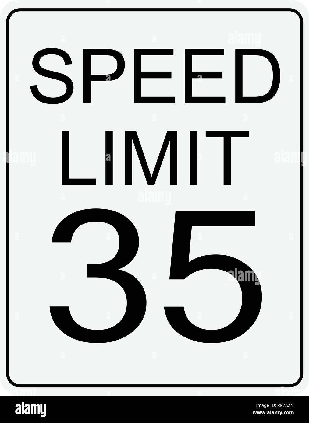 Speed limit 35 mph hi res stock photography and images Alamy