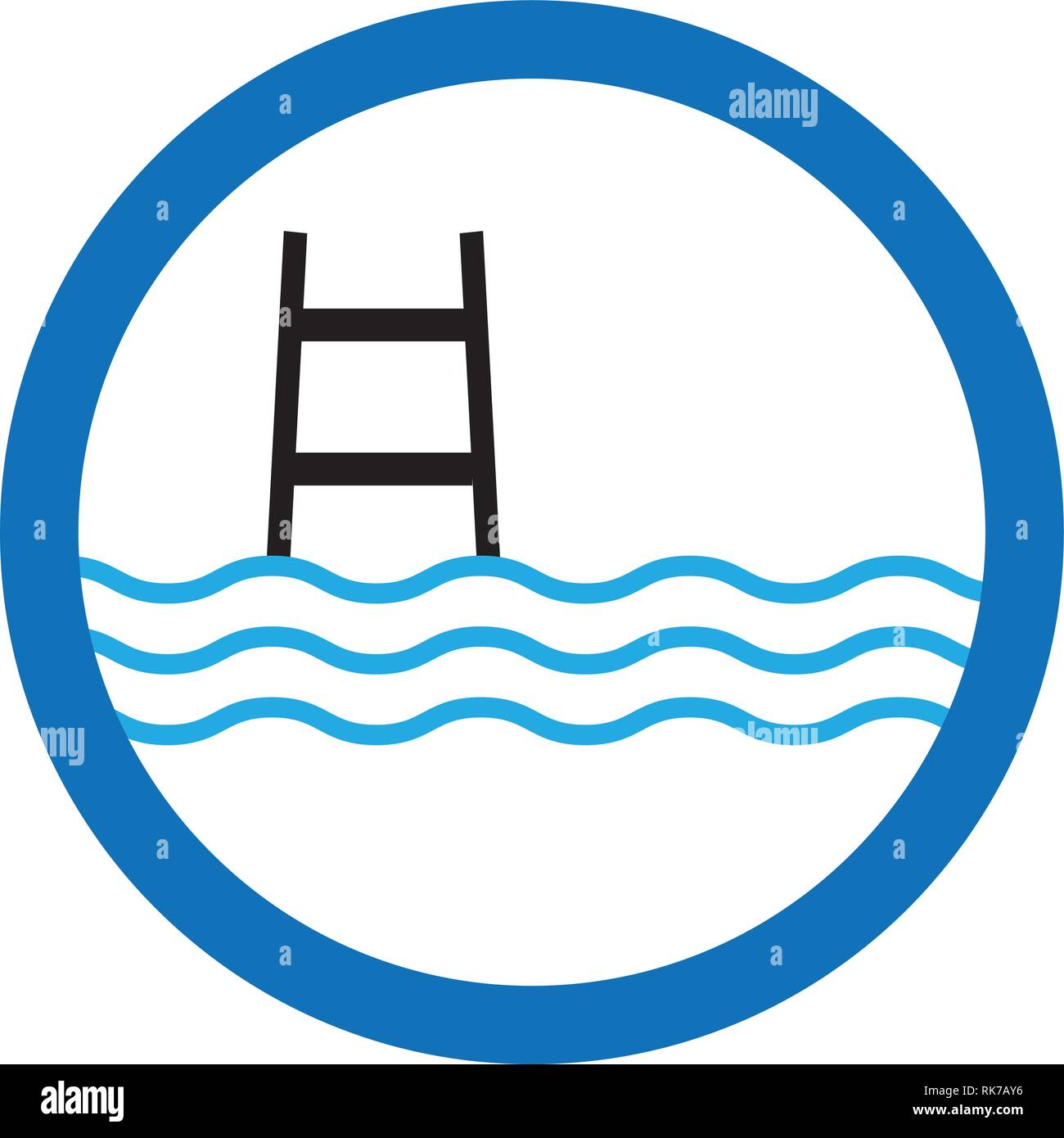 Round sign use the stairs. Pool rules Stock Vector Image & Art Alamy