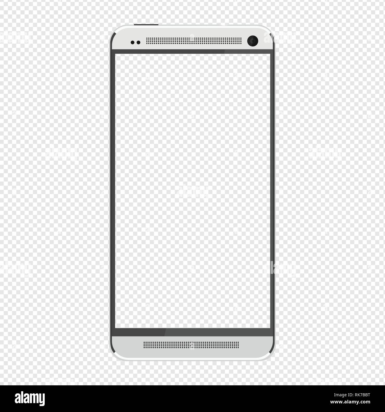 White smartphone mockup Stock Vector