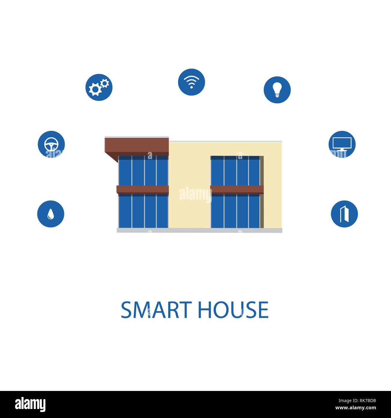 Mobile phone Smart Home House app application concept. Home automation ...