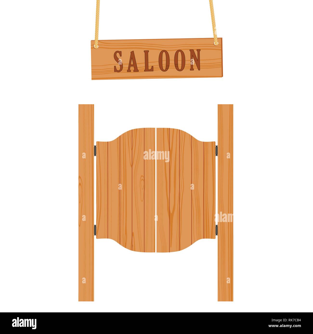 Saloon Door Bar Entrance Wild West Saloon Entrance Door Old Swinging Style  Wooden Brown Stock Illustration - Download Image Now - iStock